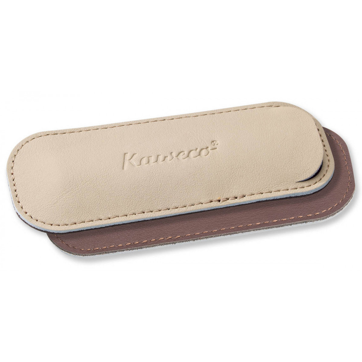 Кожаный чехол Eco Creamy Espresso для двух ручек Kaweco Sport кремовый, 10001677 Кожаный чехол Eco Creamy Espresso для двух ручек Kaweco Sport кремовый, артикул 10001677. Фото 1