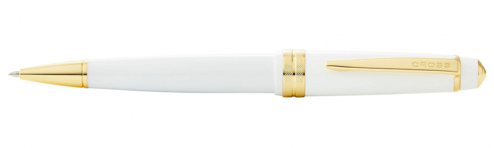 Шариковая ручка Cross Bailey Light Polished White Resin and Gold Tone, артикул AT0742-10. Фото 1