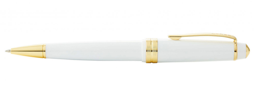 Шариковая ручка Cross Bailey Light Polished White Resin and Gold Tone, артикул AT0742-10. Фото 2