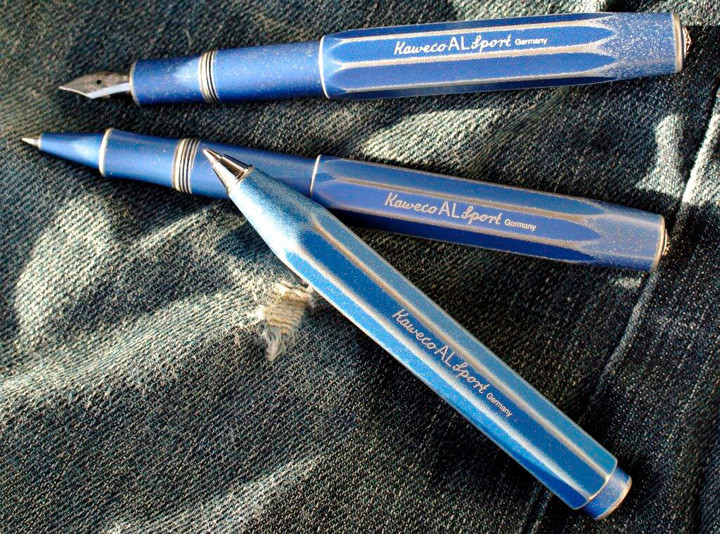 Ручка-роллер Kaweco AL Sport Stonewashed Blue, артикул 10000718. Фото 5