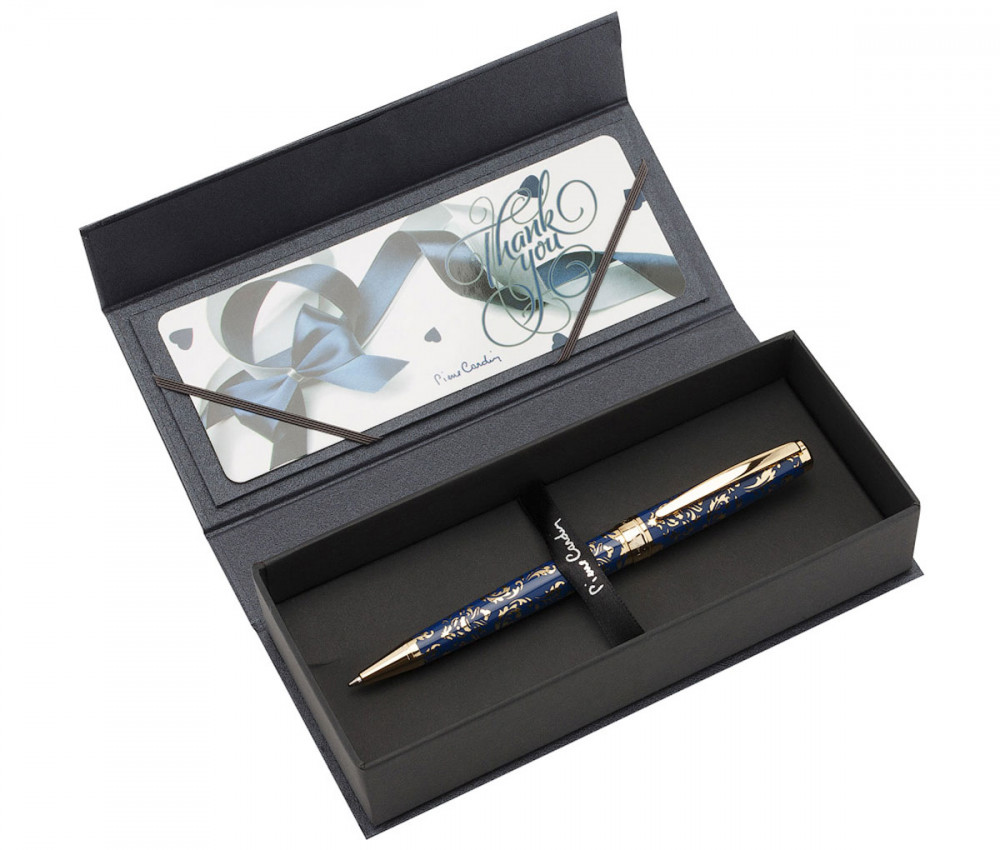 Шариковая ручка Pierre Cardin Renaissance синий лак гравировка с позолотой, артикул PC8302BP. Фото 5