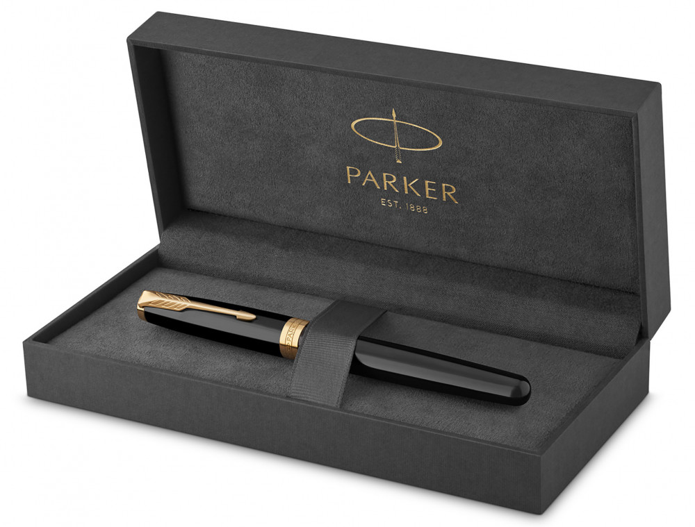 Ручка-роллер Parker Sonnet Black Lacquer GT, артикул 1931496. Фото 5