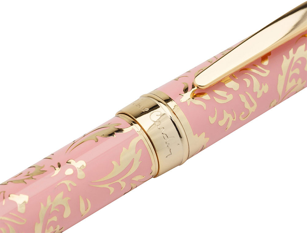 Перьевая ручка Pierre Cardin Renaissance розовый лак гравировка с позолотой, артикул PC8300FP. Фото 5
