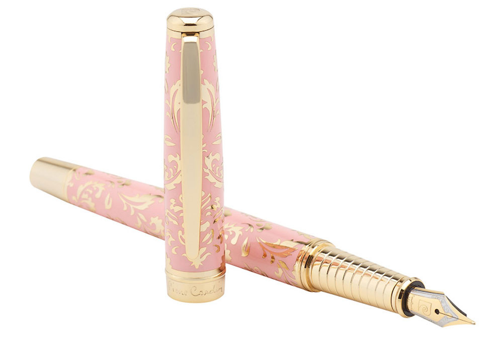 Перьевая ручка Pierre Cardin Renaissance розовый лак гравировка с позолотой, артикул PC8300FP. Фото 6