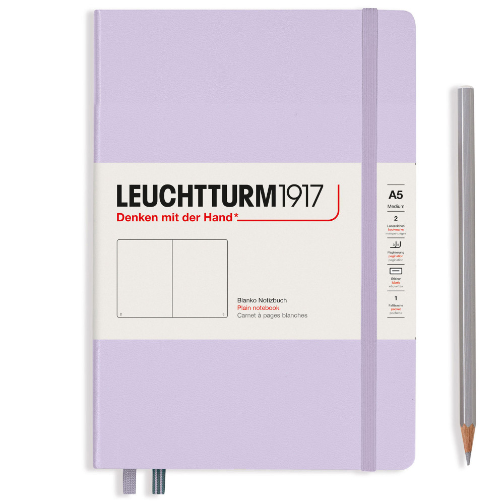 Записная книжка Leuchtturm Medium A5 Lilac твердая обложка 251 стр, артикул 365480. Фото 2