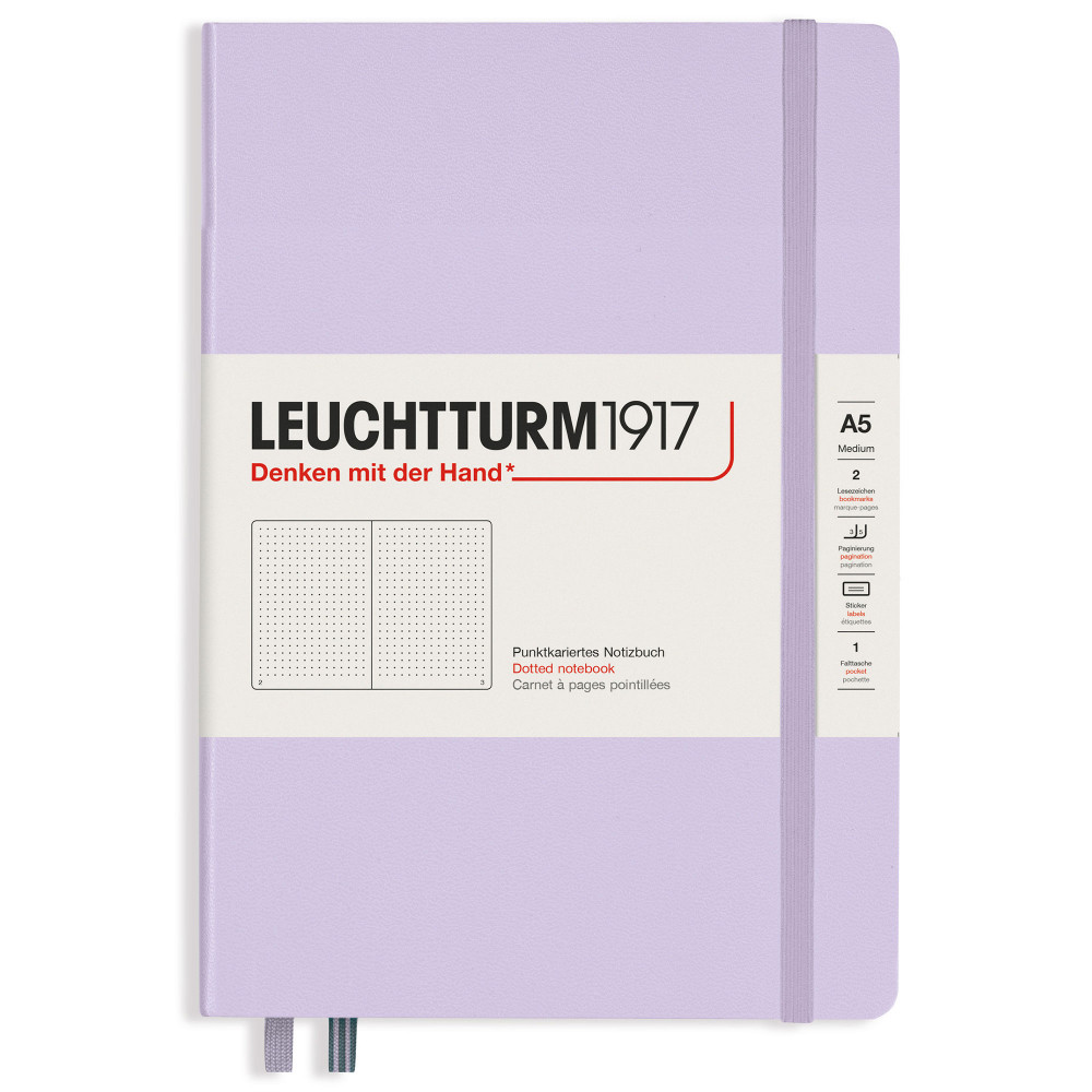 Записная книжка Leuchtturm Medium A5 Lilac твердая обложка 251 стр, артикул 365480. Фото 5
