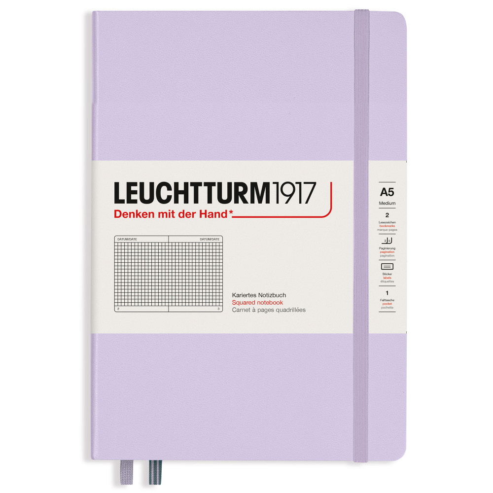 Записная книжка Leuchtturm Medium A5 Lilac твердая обложка 251 стр, артикул 365480. Фото 7