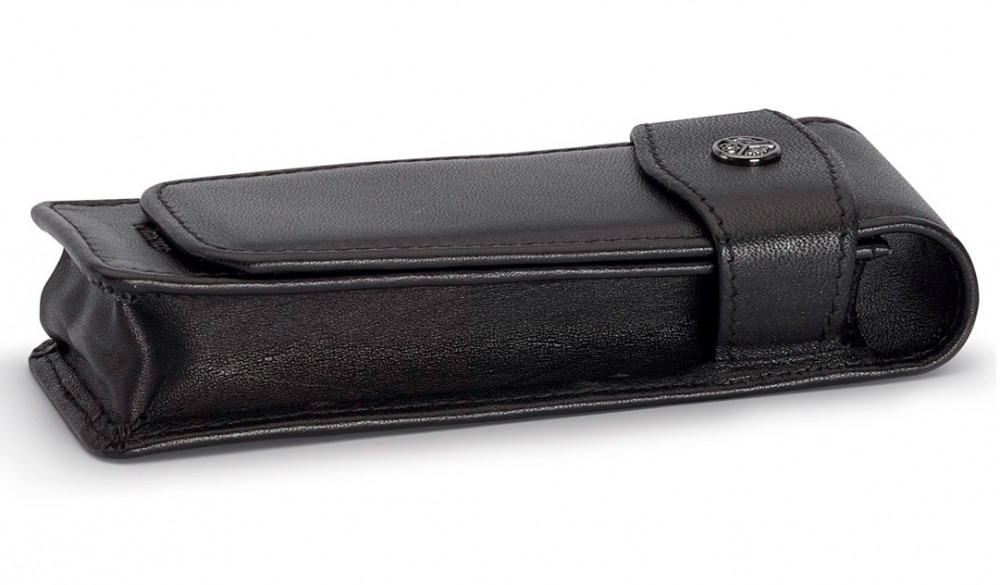 Кожаный чехол Flap для двух ручек Kaweco Sport черный, артикул 10000267. Фото 1