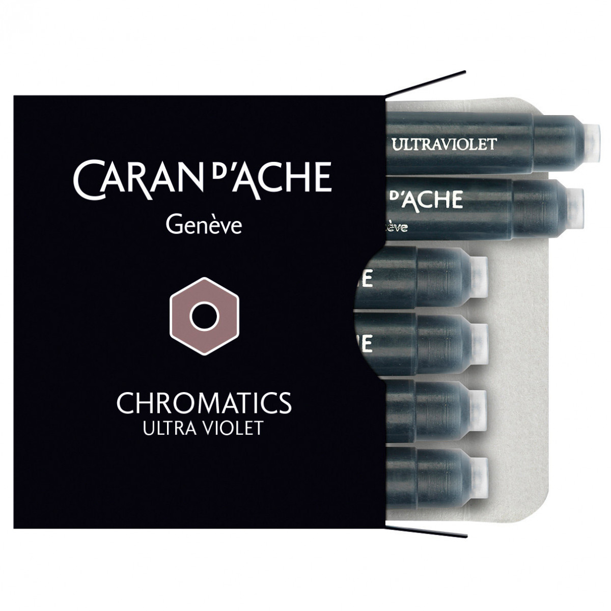 Картриджи Caran d'Ache Chromatics Ultraviolet для перьевых ручек, 8021.099 Картриджи Caran d'Ache Chromatics Ultraviolet для перьевых ручек, артикул 8021.099. Фото 1