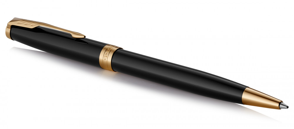 Шариковая ручка Parker Sonnet Black Lacquer GT, артикул 1931497. Фото 2