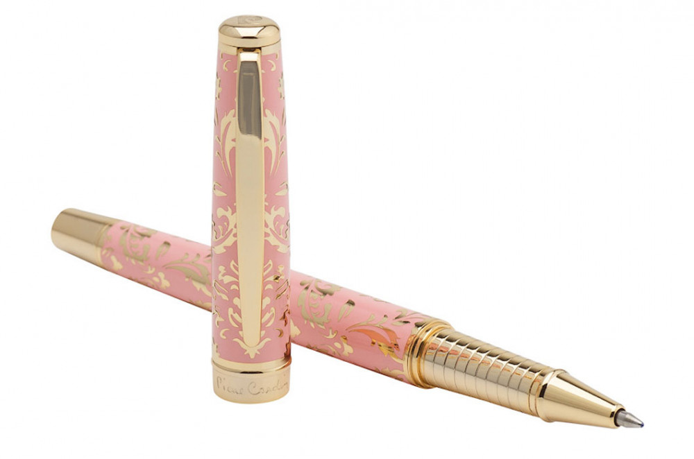 Ручка-роллер Pierre Cardin Renaissance розовый лак гравировка с позолотой, артикул PC8300RP. Фото 6