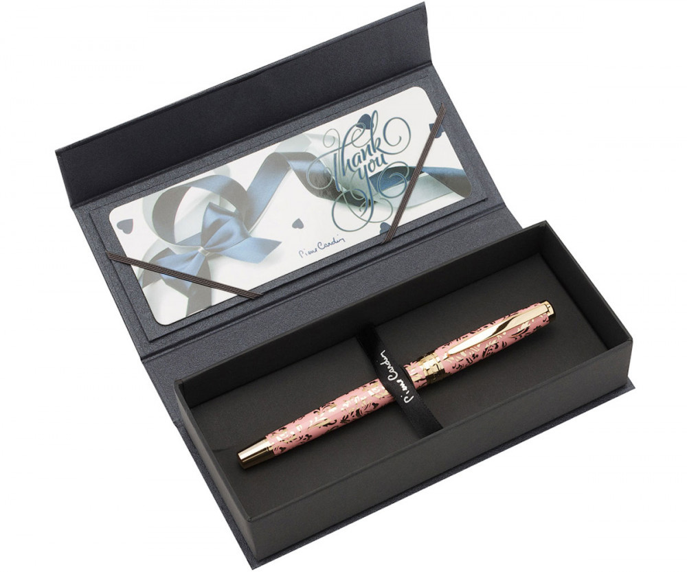 Ручка-роллер Pierre Cardin Renaissance розовый лак гравировка с позолотой, артикул PC8300RP. Фото 7