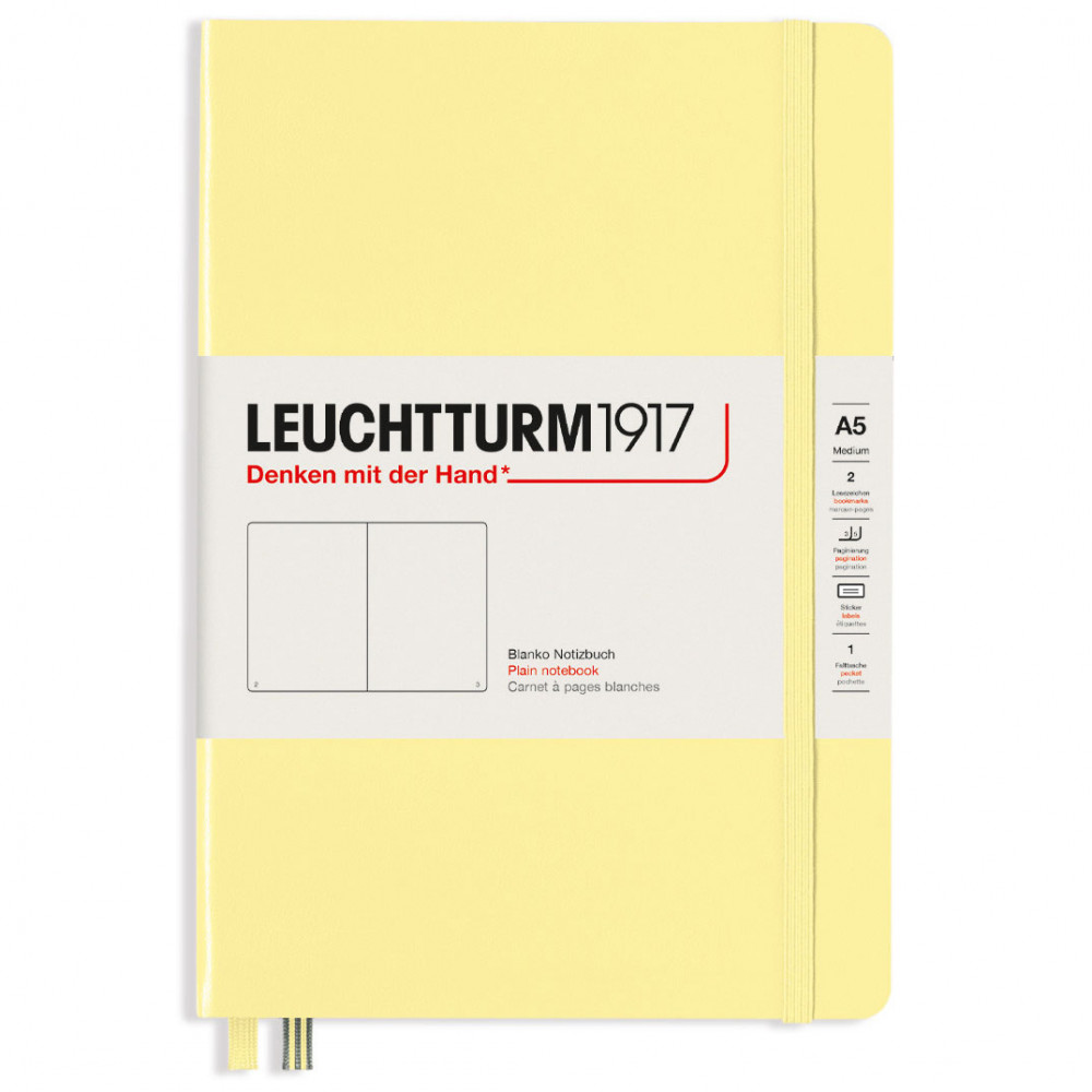 Записная книжка Leuchtturm Medium A5 Vanilla твердая обложка 251 стр, артикул 365484. Фото 1
