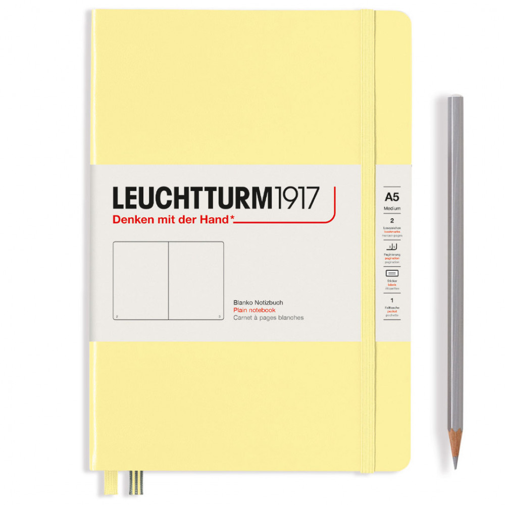 Записная книжка Leuchtturm Medium A5 Vanilla твердая обложка 251 стр, артикул 365484. Фото 2
