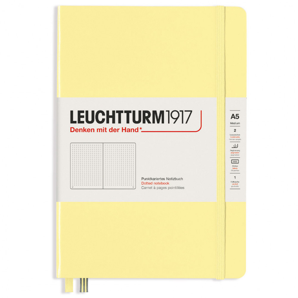 Записная книжка Leuchtturm Medium A5 Vanilla твердая обложка 251 стр, артикул 365484. Фото 5
