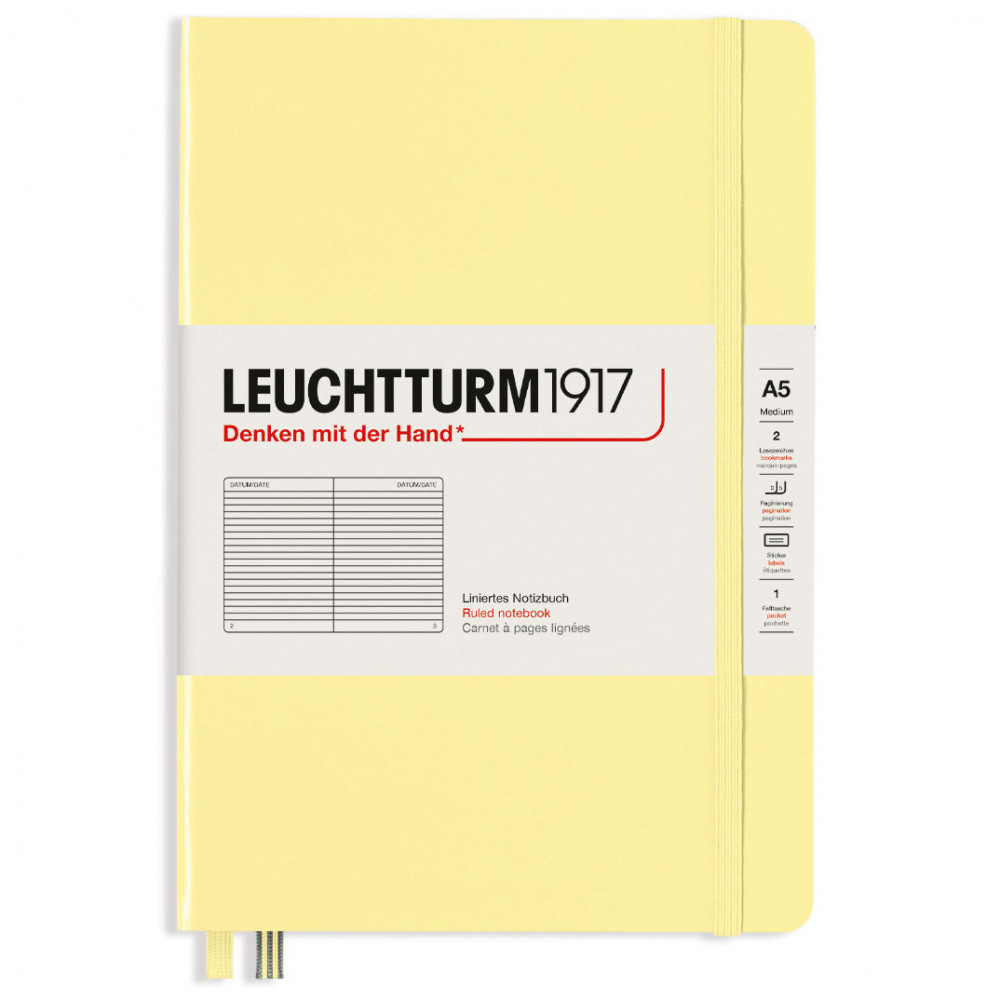 Записная книжка Leuchtturm Medium A5 Vanilla твердая обложка 251 стр, артикул 365484. Фото 6
