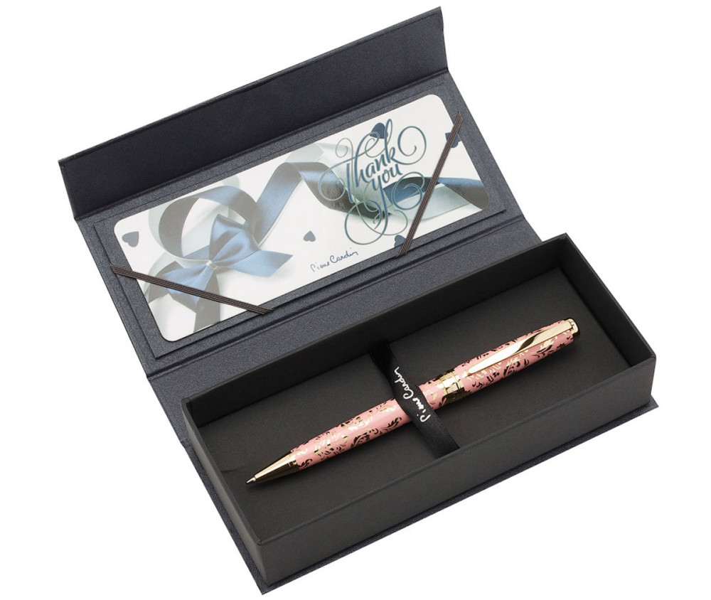 Шариковая ручка Pierre Cardin Renaissance розовый лак гравировка с позолотой, артикул PC8300BP. Фото 5