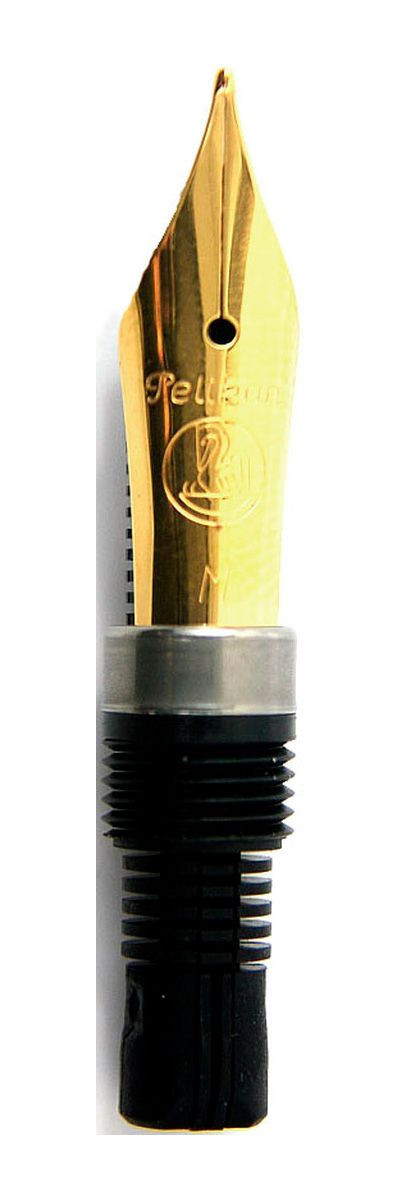 Сменное перо Pelikan для перьевой ручки Elegance Classic сталь/позолота M (среднее), артикул PL969113. Фото 1
