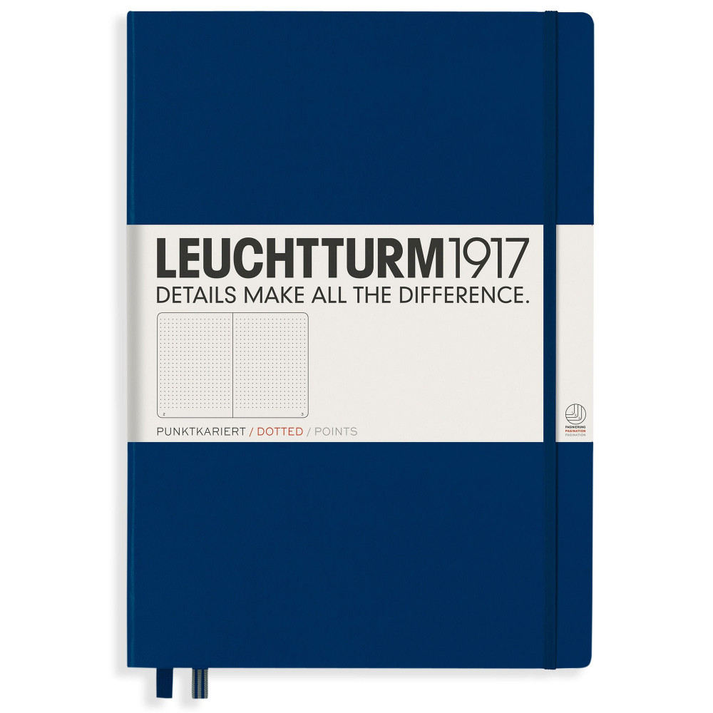 Записная книжка Leuchtturm Master A4+ Navy твердая обложка 235 стр, артикул 359870. Фото 7