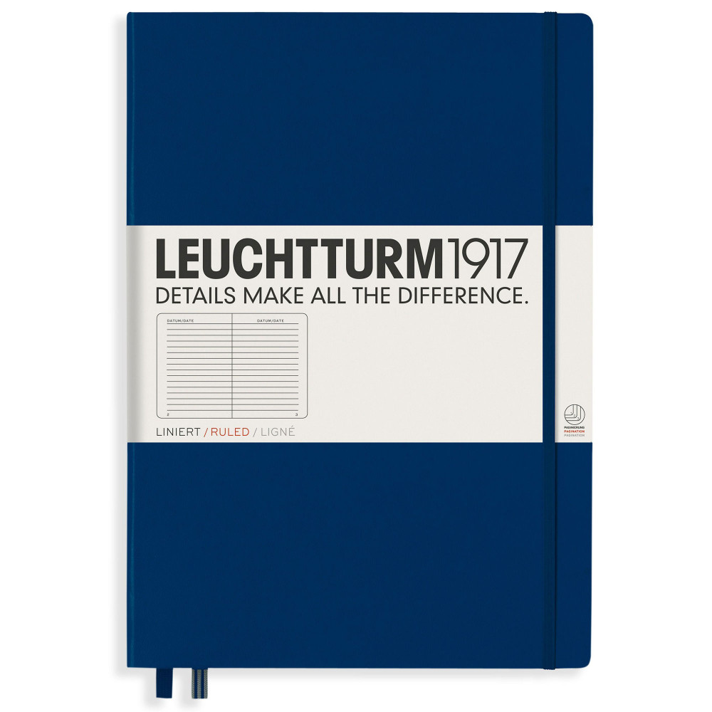Записная книжка Leuchtturm Master A4+ Navy твердая обложка 235 стр, артикул 359870. Фото 9