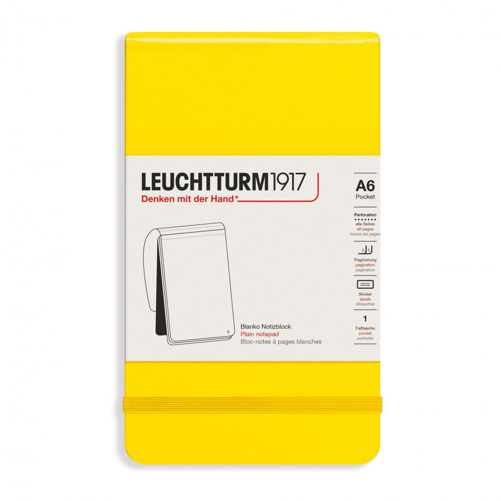 Блокнот Leuchtturm Reporter Pocket A6 Lemon твердая обложка 188 стр, артикул 364414. Фото 11
