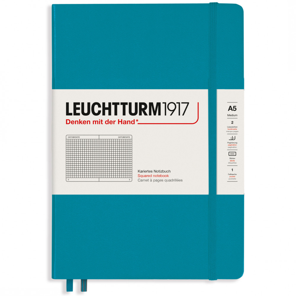 Записная книжка Leuchtturm Medium A5 Ocean твердая обложка 251 стр, артикул 365492. Фото 7