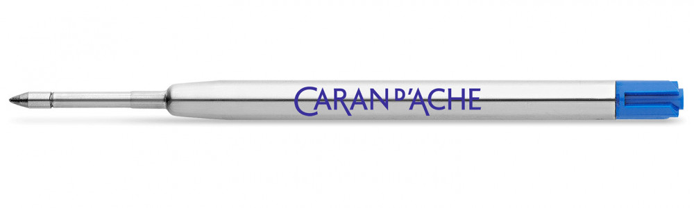 Стержень для ручки-роллера без колпачка Caran d'Ache Office F (тонкий) синий, артикул 8462.160. Фото 1