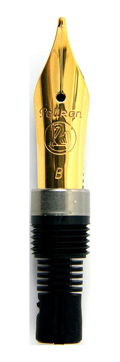 Сменное перо Pelikan для перьевой ручки Elegance Classic сталь/позолота B (широкое), артикул PL969105. Фото 1