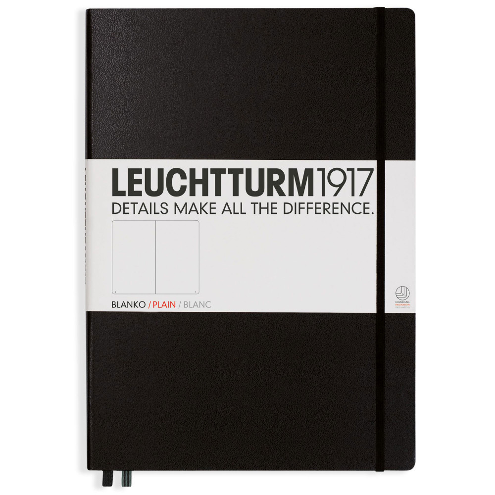 Записная книжка Leuchtturm Master A4+ Black твердая обложка 235 стр, артикул 308227. Фото 1