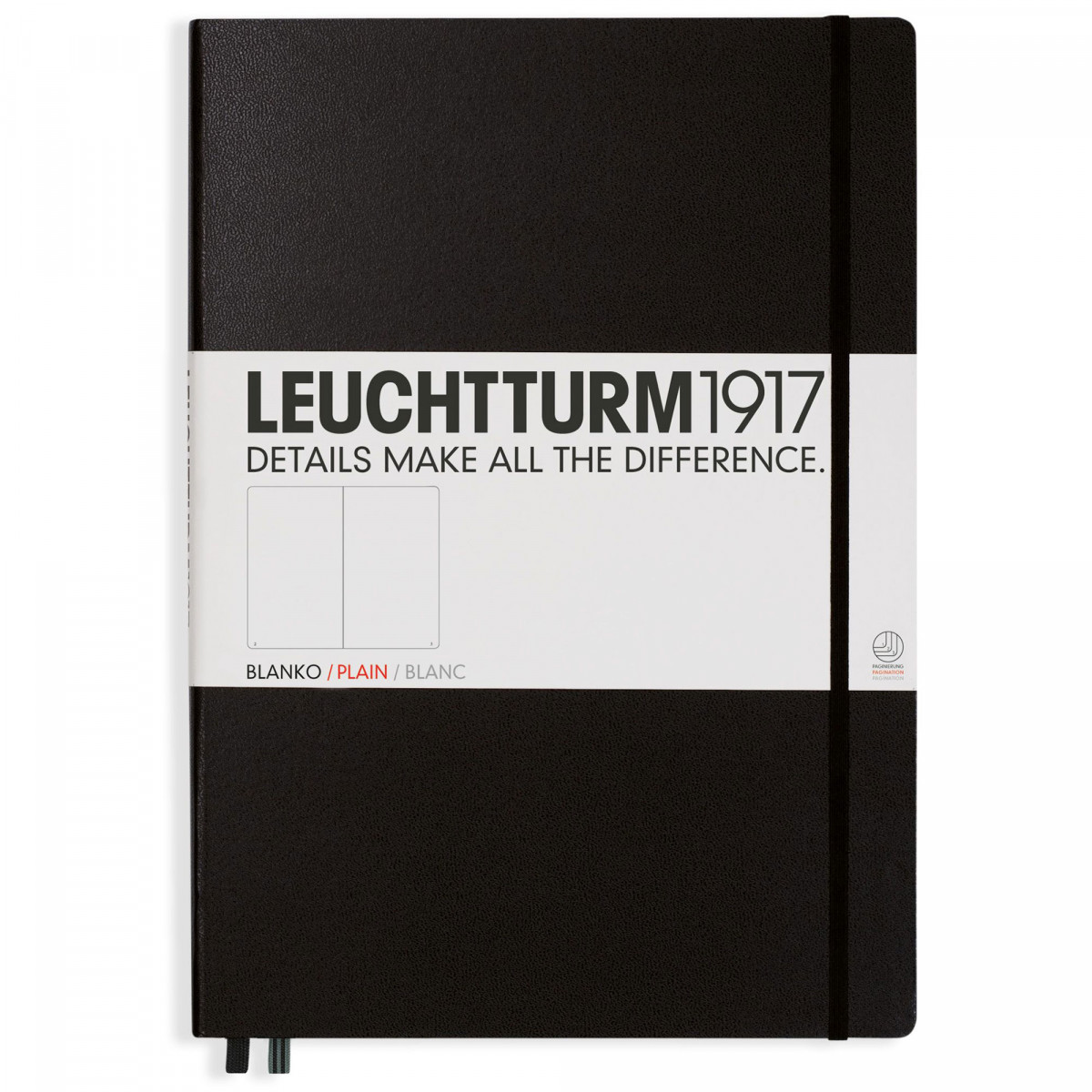 Записная книжка Leuchtturm Master A4+ Black твердая обложка 235 стр, 308227 Записная книжка Leuchtturm Master A4+ Black твердая обложка 235 стр, артикул 308227. Фото 1