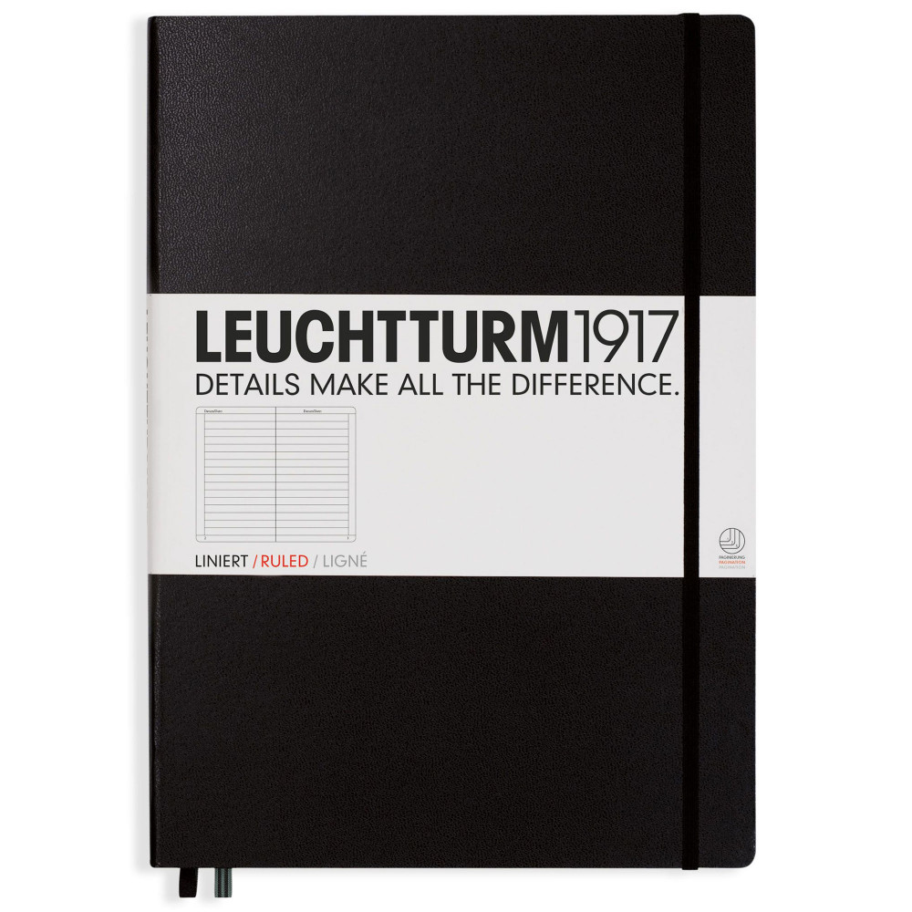 Записная книжка Leuchtturm Master A4+ Black твердая обложка 235 стр, артикул 308227. Фото 8
