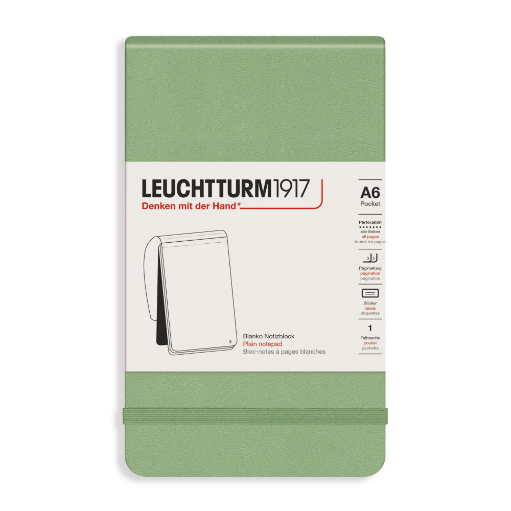 Блокнот Leuchtturm Reporter Pocket A6 Sage твердая обложка 188 стр, артикул 364415. Фото 11