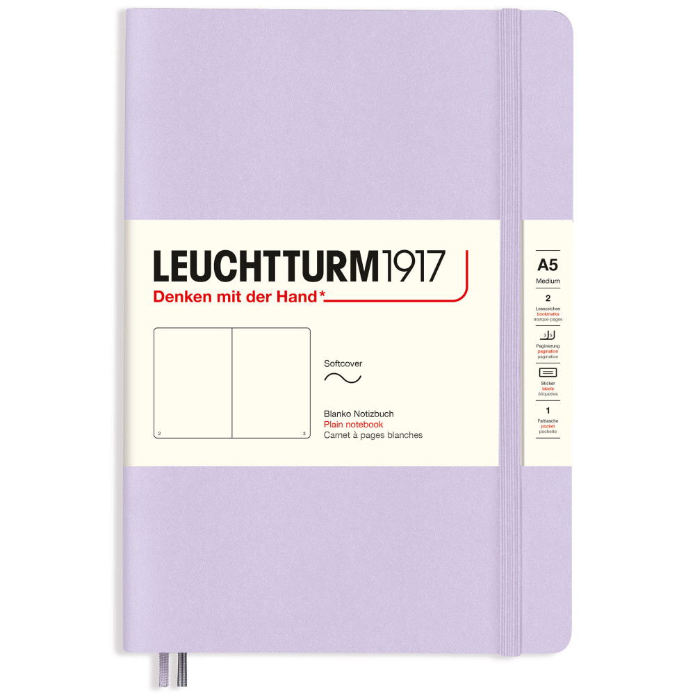 Записная книжка Leuchtturm Medium A5 Lilac мягкая обложка 123 стр, артикул 365496. Фото 1