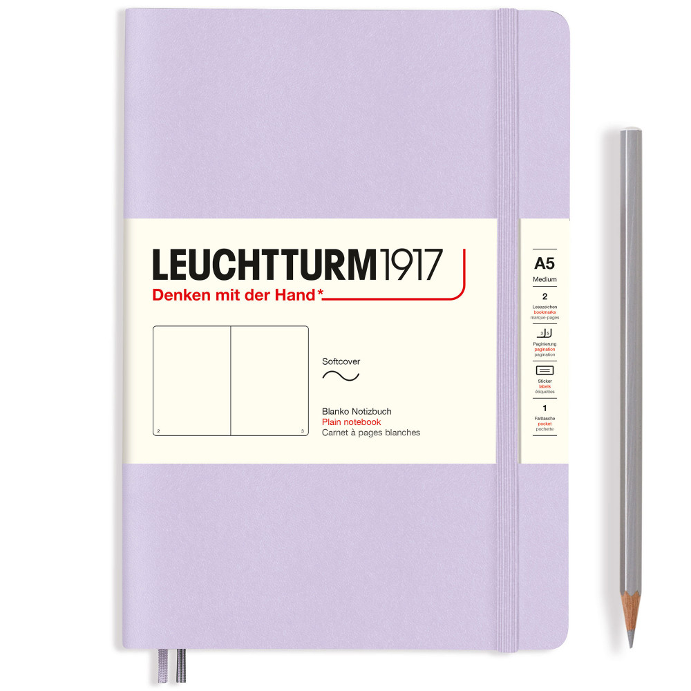 Записная книжка Leuchtturm Medium A5 Lilac мягкая обложка 123 стр, артикул 365496. Фото 2