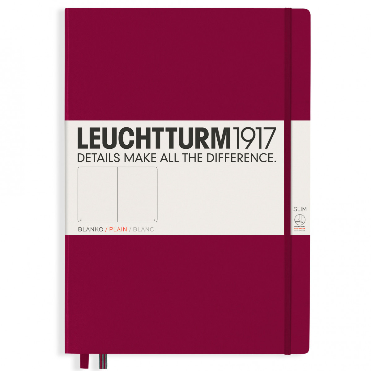 Записная книжка Leuchtturm Master Slim A4+ Port Red твердая обложка 123 стр, 359786 Записная книжка Leuchtturm Master Slim A4+ Port Red твердая обложка 123 стр, артикул 359786. Фото 1