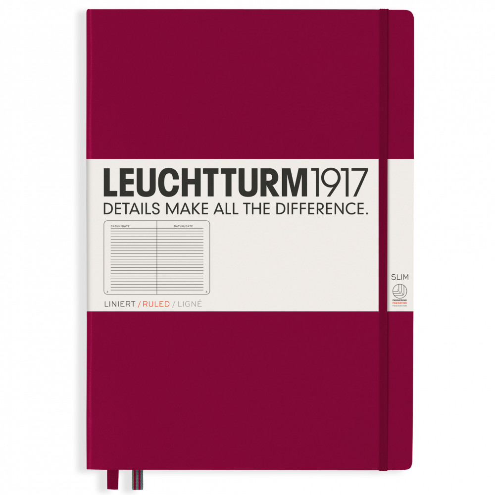 Записная книжка Leuchtturm Master Slim A4+ Port Red твердая обложка 123 стр, артикул 359786. Фото 9