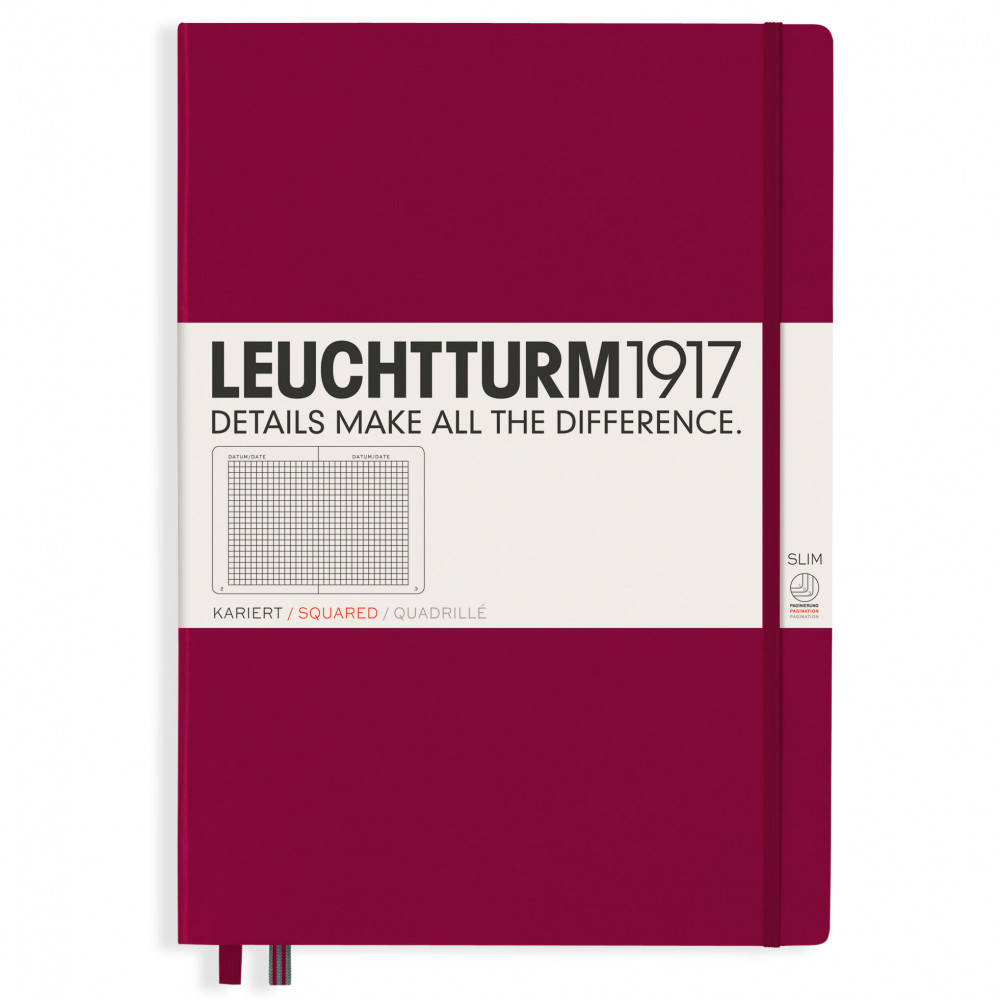 Записная книжка Leuchtturm Master Slim A4+ Port Red твердая обложка 123 стр, артикул 359786. Фото 10
