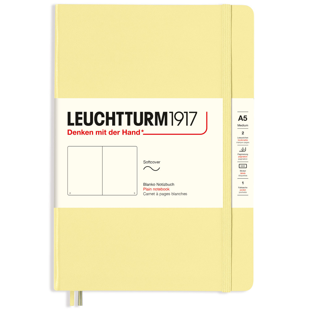 Записная книжка Leuchtturm Medium A5 Vanilla мягкая обложка 123 стр, артикул 365499. Фото 1