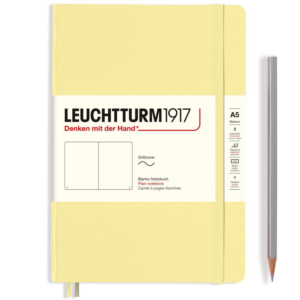 Записная книжка Leuchtturm Medium A5 Vanilla мягкая обложка 123 стр, артикул 365499. Фото 2