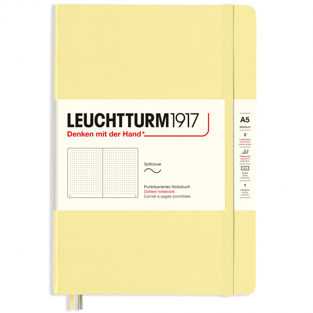 Записная книжка Leuchtturm Medium A5 Vanilla мягкая обложка 123 стр, артикул 365499. Фото 3