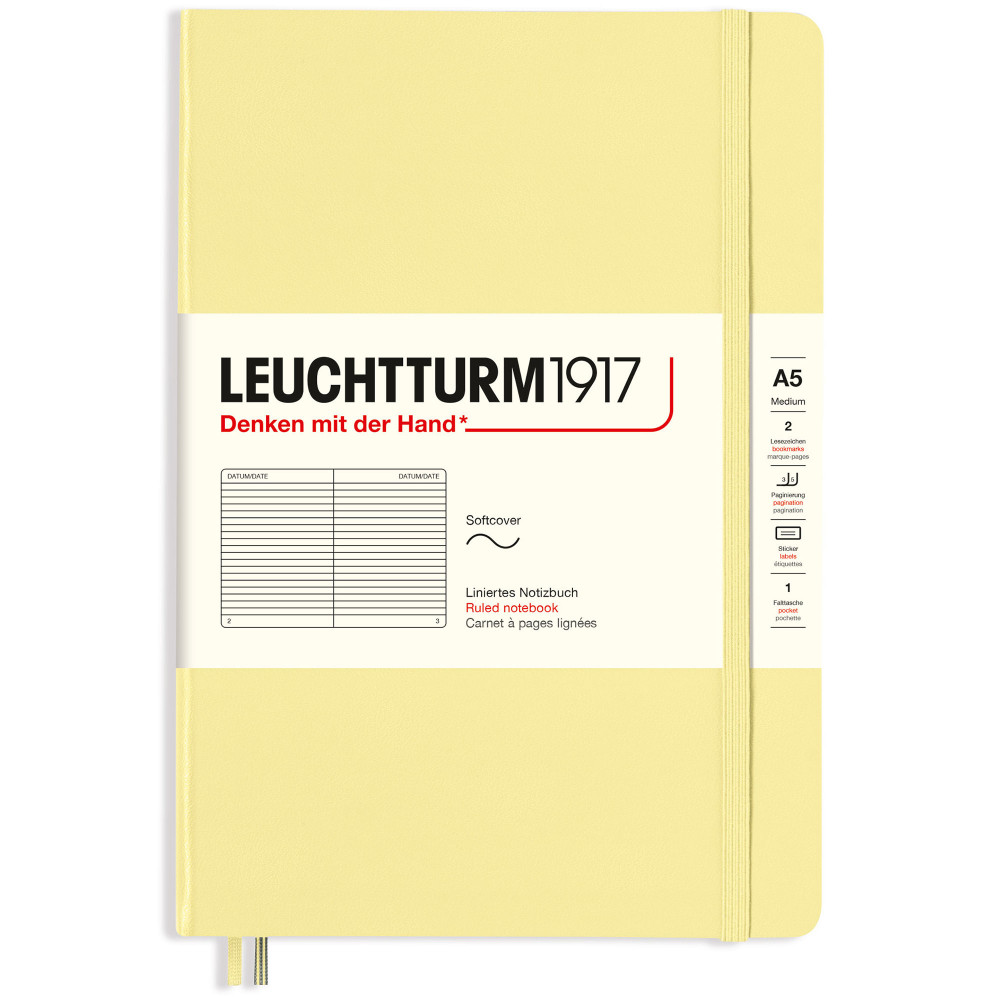 Записная книжка Leuchtturm Medium A5 Vanilla мягкая обложка 123 стр, артикул 365499. Фото 4