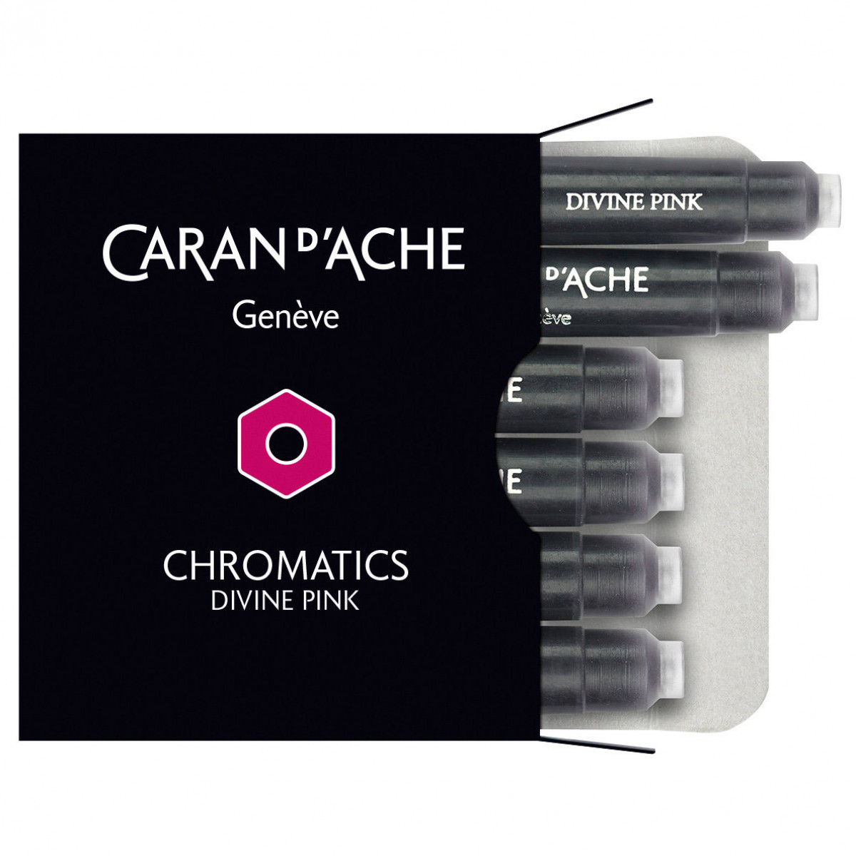 Картриджи Caran d'Ache Chromatics Divine Pink для перьевых ручек, 8021.080 Картриджи Caran d'Ache Chromatics Divine Pink для перьевых ручек, артикул 8021.080. Фото 1