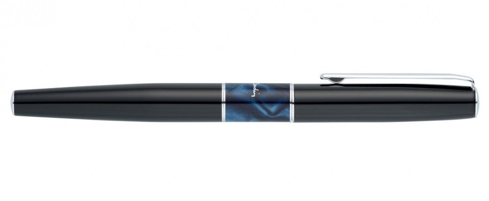 Перьевая ручка Pierre Cardin Libra черный лак синяя вставка из акрила, артикул PC3400FP-02. Фото 4