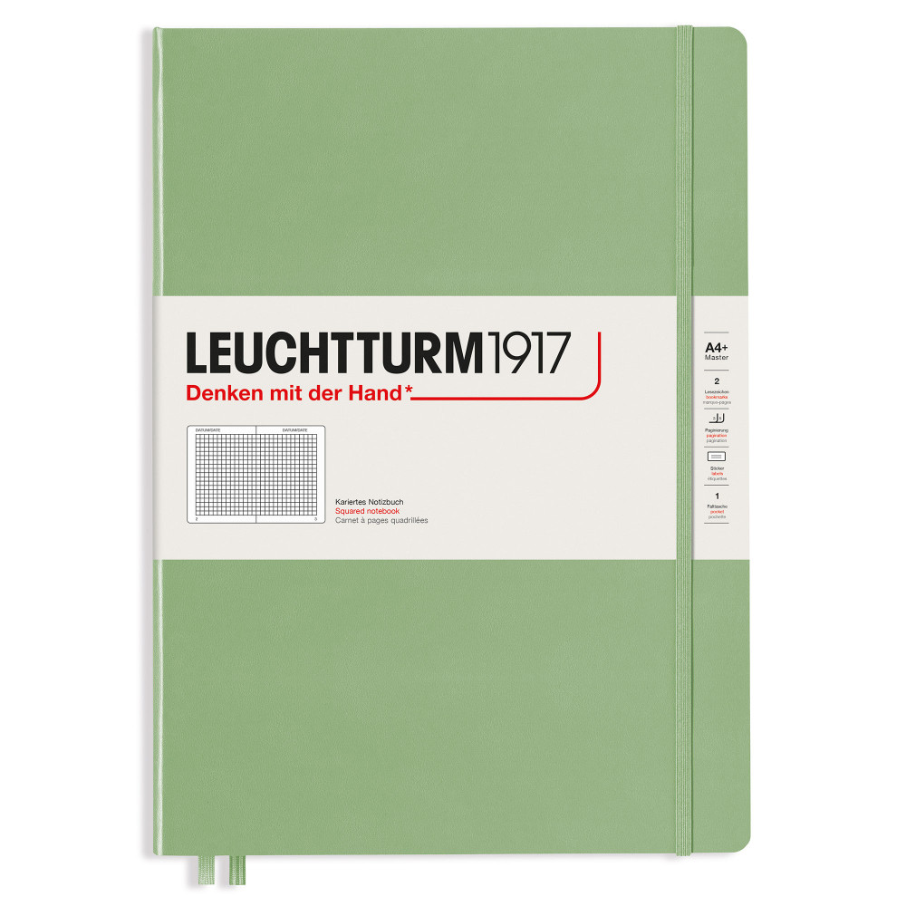 Записная книжка Leuchtturm Master Slim A4+ Sage твердая обложка 123 стр, артикул 363921. Фото 10