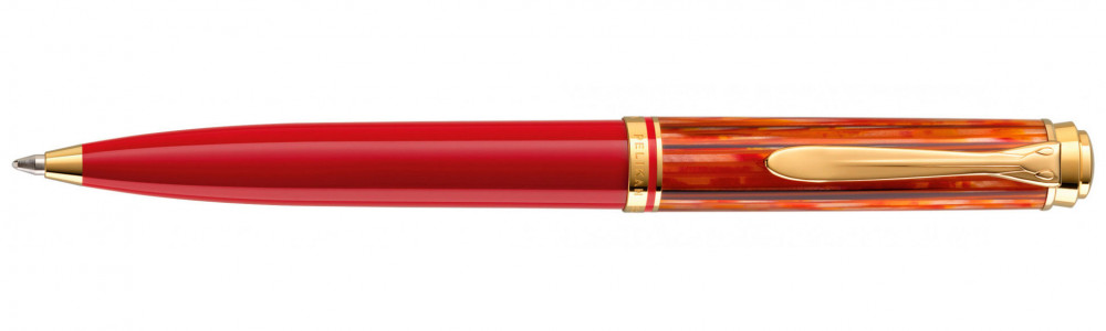 Шариковая ручка Pelikan Souveran K600 Tortoiseshell-Red Special Edition 2020, артикул PL815871. Фото 1