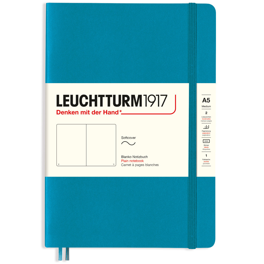 Записная книжка Leuchtturm Medium A5 Ocean мягкая обложка 123 стр, артикул 365506. Фото 1