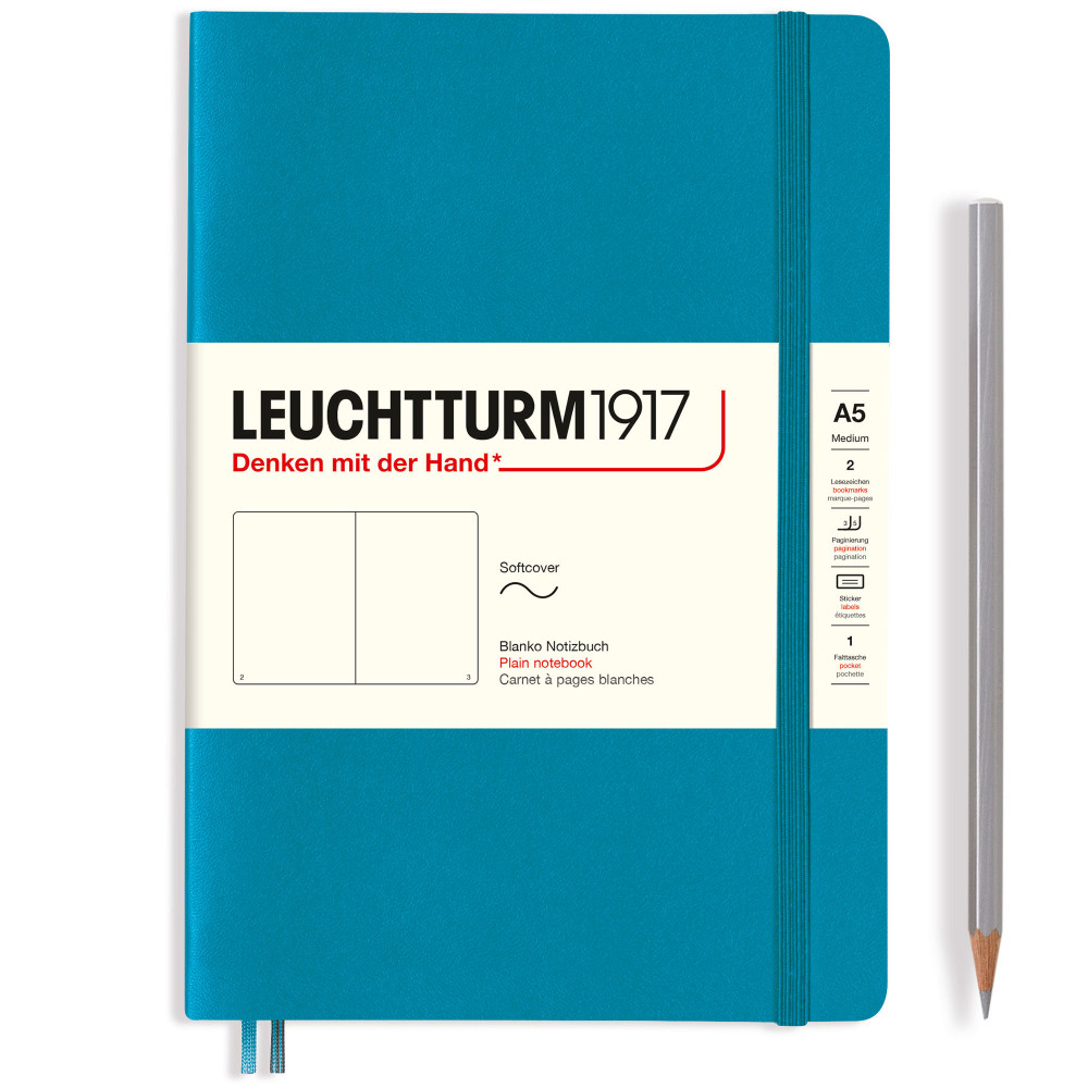 Записная книжка Leuchtturm Medium A5 Ocean мягкая обложка 123 стр, артикул 365506. Фото 2