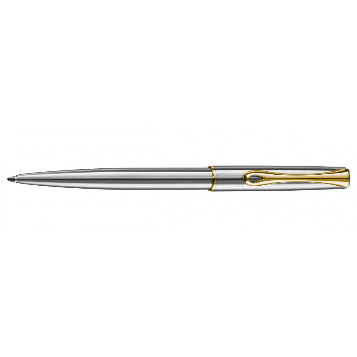 Шариковая ручка Diplomat Traveller Stainless Steel Gold, D10061109 Шариковая ручка Diplomat Traveller Stainless Steel Gold, артикул D10061109. Фото 1