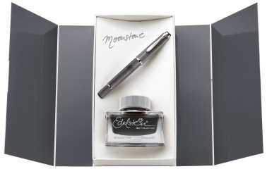 Подарочный набор: перьевая ручка Pelikan Elegance Classic M205 Moonstone SE 2020 + чернила Edelstein Moonstone