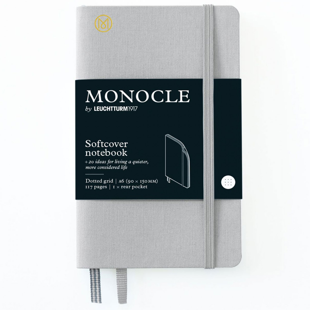 Записная книжка Leuchtturm Monocle A6 Light Grey мягкая обложка из льна 117 стр, 363366 Записная книжка Leuchtturm Monocle A6 Light Grey мягкая обложка из льна 117 стр, артикул 363366. Фото 1